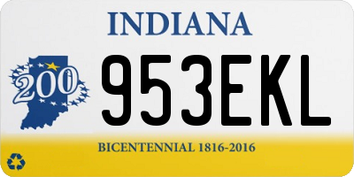 IN license plate 953EKL