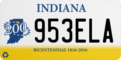 IN license plate 953ELA