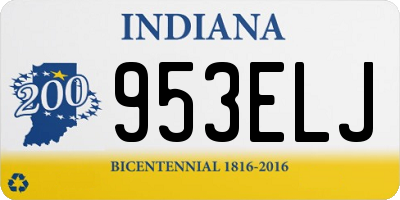 IN license plate 953ELJ