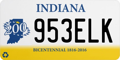 IN license plate 953ELK