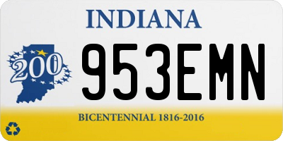 IN license plate 953EMN