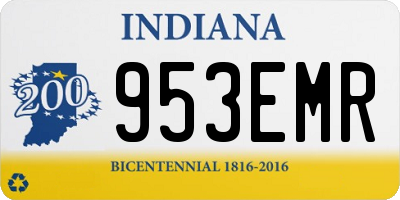 IN license plate 953EMR