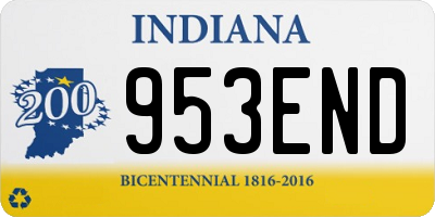IN license plate 953END