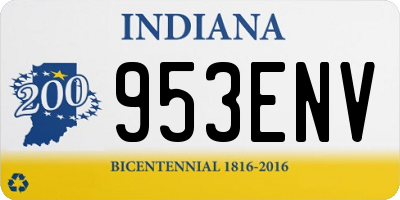 IN license plate 953ENV