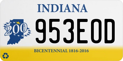 IN license plate 953EOD