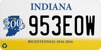IN license plate 953EOW