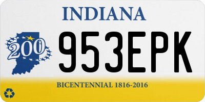 IN license plate 953EPK