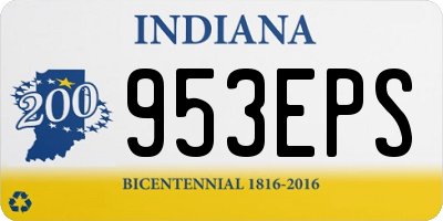 IN license plate 953EPS