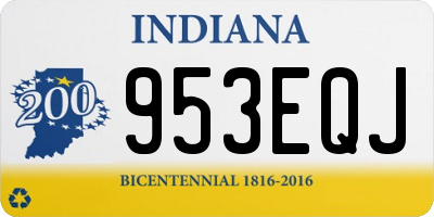 IN license plate 953EQJ