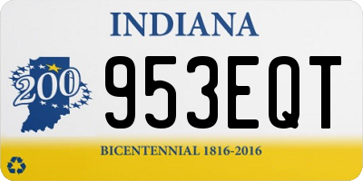 IN license plate 953EQT