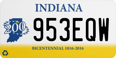 IN license plate 953EQW
