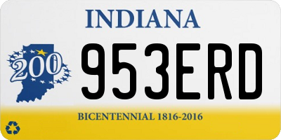 IN license plate 953ERD