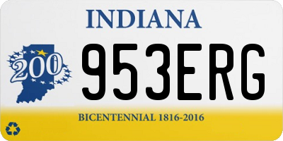 IN license plate 953ERG