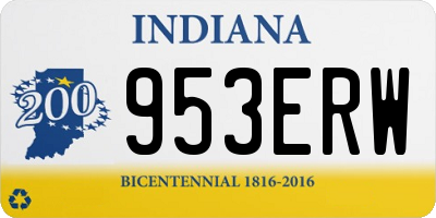 IN license plate 953ERW