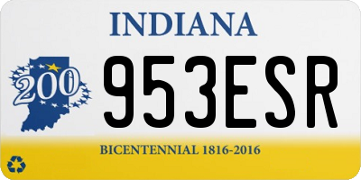 IN license plate 953ESR