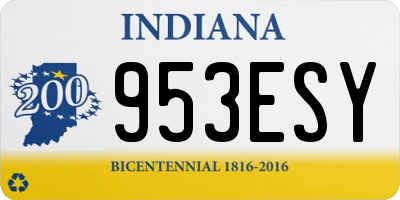 IN license plate 953ESY