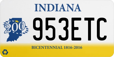 IN license plate 953ETC