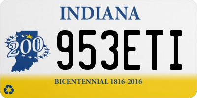IN license plate 953ETI