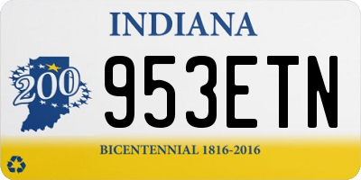 IN license plate 953ETN