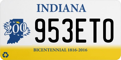 IN license plate 953ETO