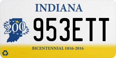 IN license plate 953ETT