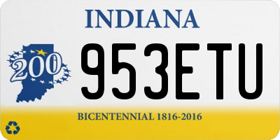 IN license plate 953ETU