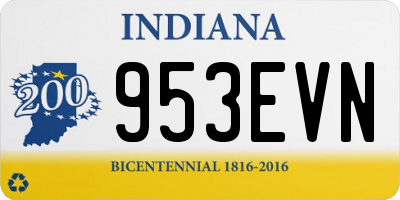 IN license plate 953EVN