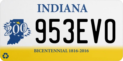 IN license plate 953EVO