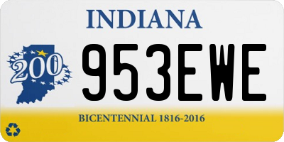 IN license plate 953EWE