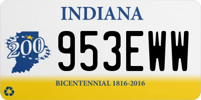 IN license plate 953EWW