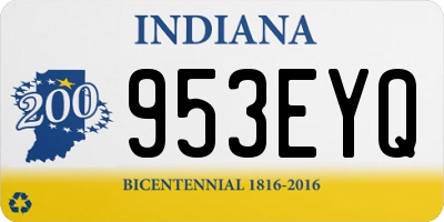 IN license plate 953EYQ