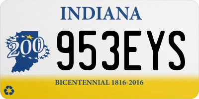IN license plate 953EYS