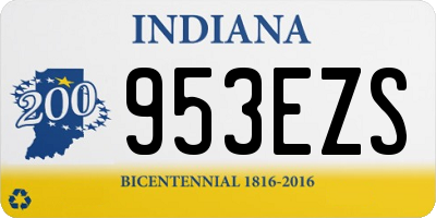 IN license plate 953EZS