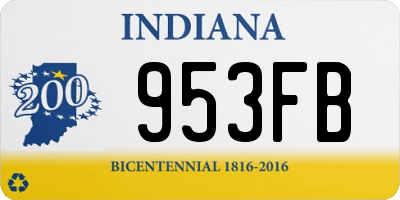 IN license plate 953FB