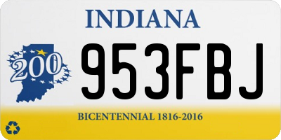 IN license plate 953FBJ