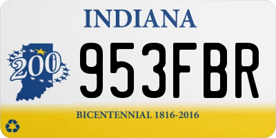 IN license plate 953FBR