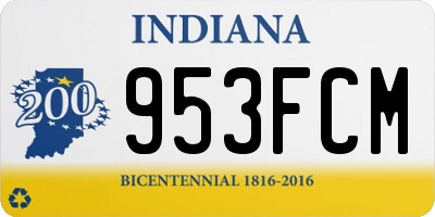 IN license plate 953FCM
