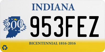IN license plate 953FEZ