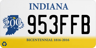 IN license plate 953FFB