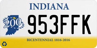 IN license plate 953FFK