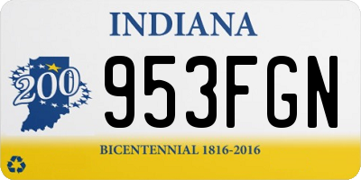 IN license plate 953FGN