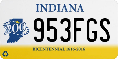 IN license plate 953FGS
