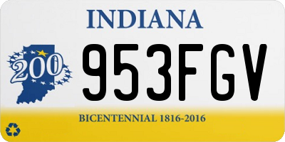 IN license plate 953FGV