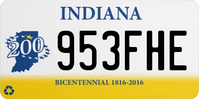 IN license plate 953FHE