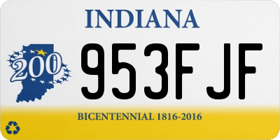 IN license plate 953FJF