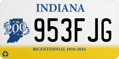 IN license plate 953FJG