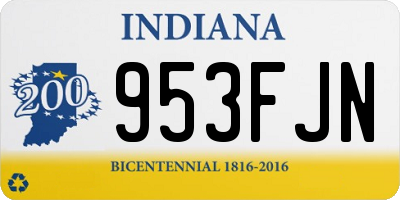 IN license plate 953FJN