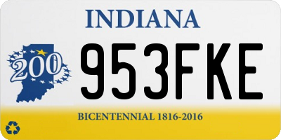IN license plate 953FKE