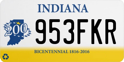 IN license plate 953FKR