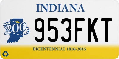 IN license plate 953FKT